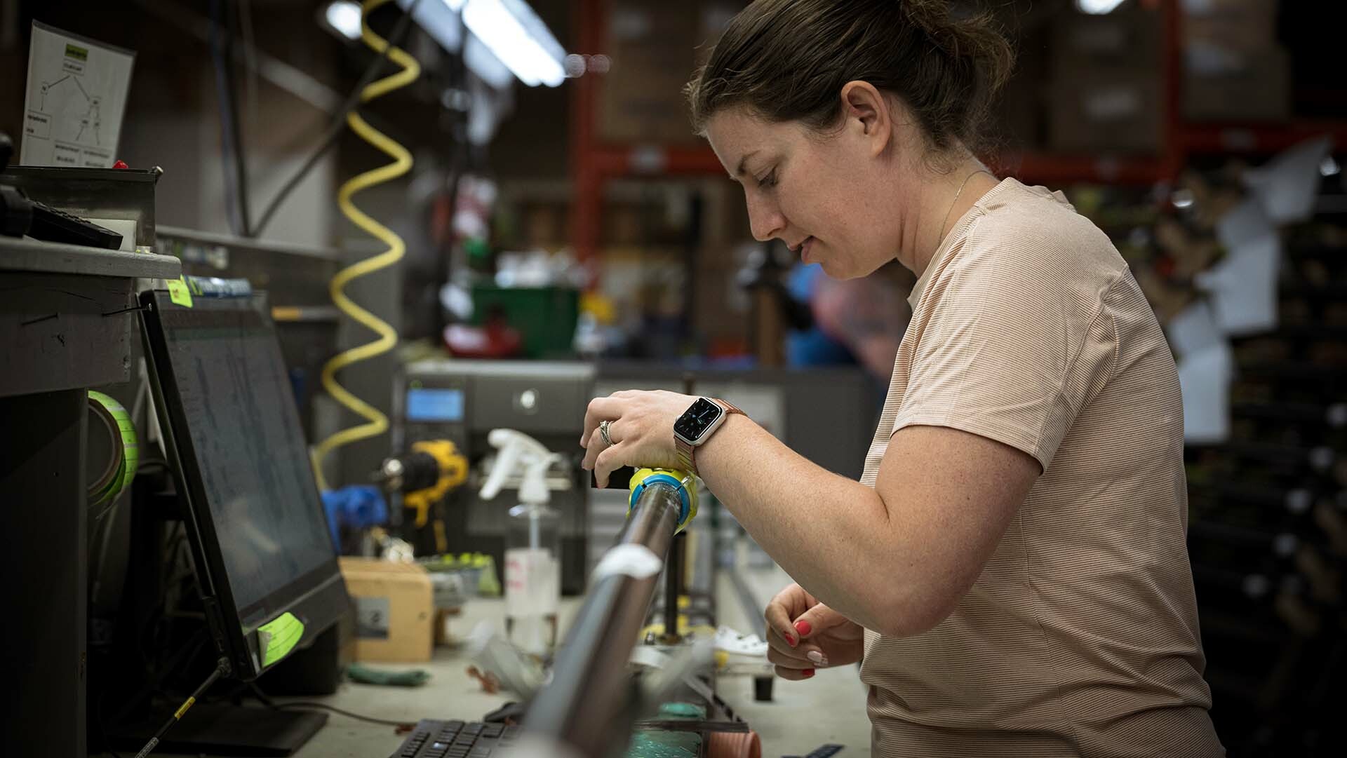 Oars being tested at Concept2