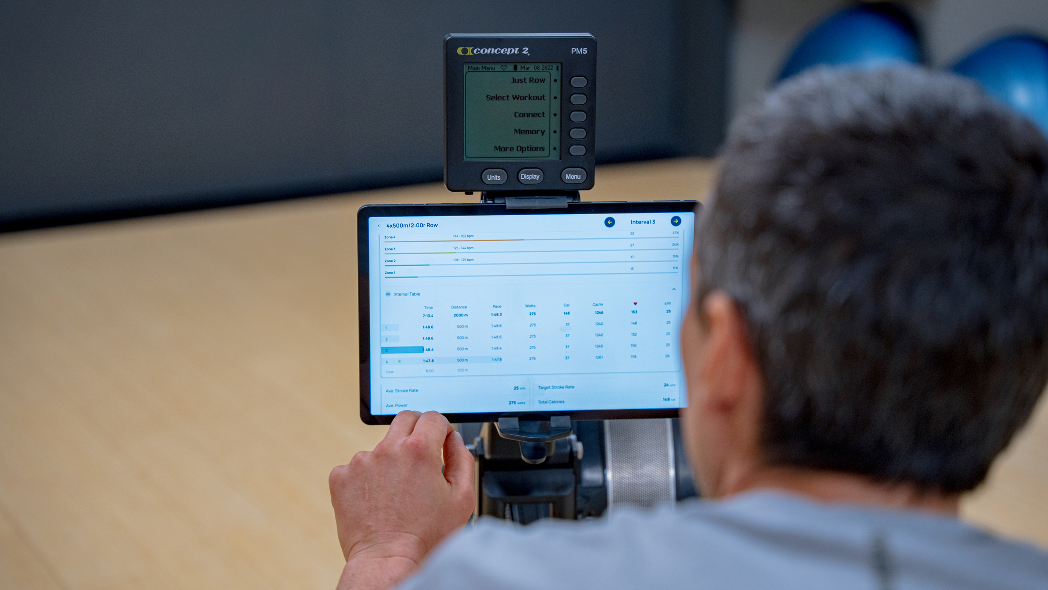 Looking at workout analysis on ErgData