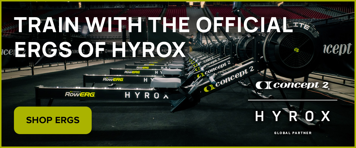 Train with the official ergs of hyrox banner