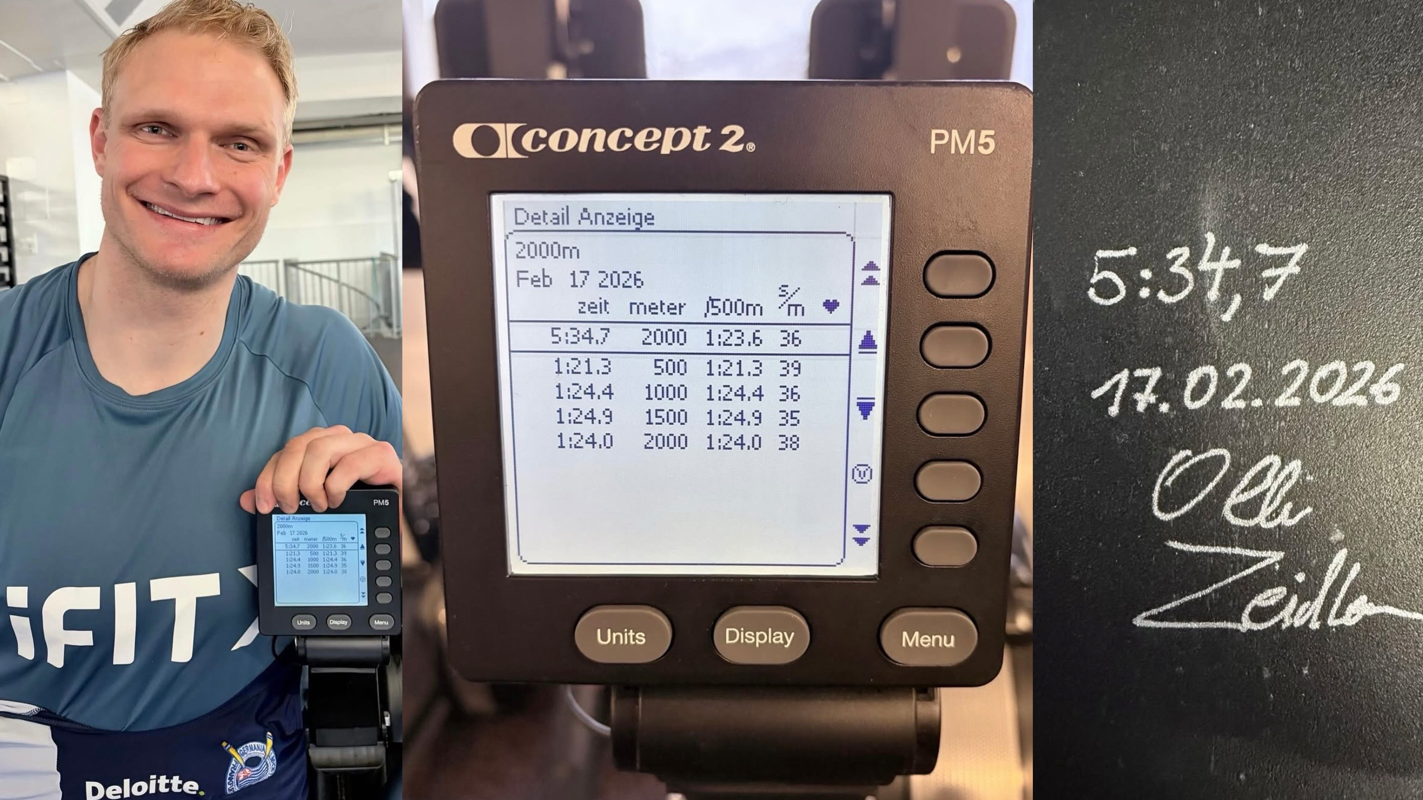 Oliver Zeidler World Record 2000m