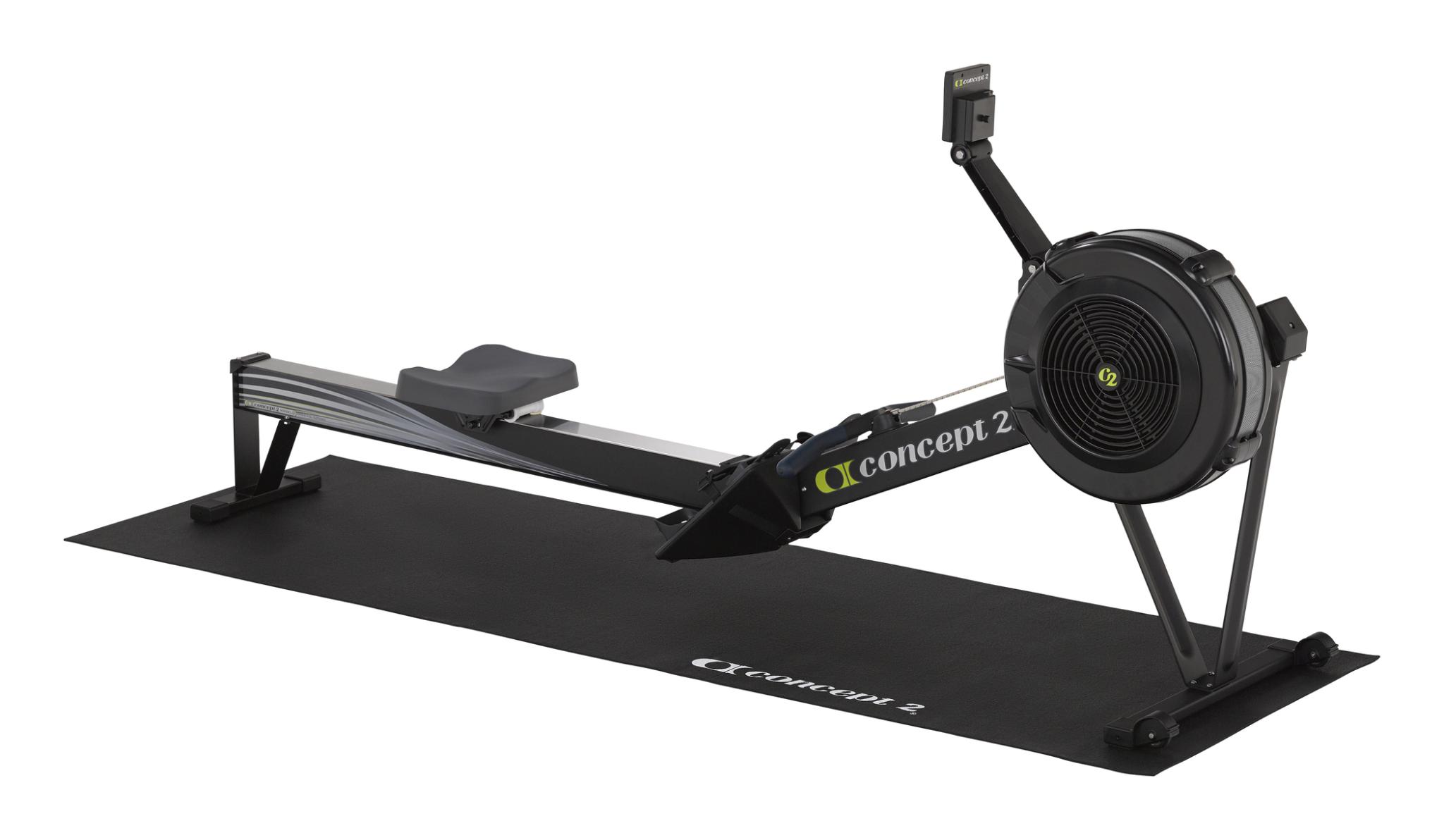Floor Mat with a RowErg on it